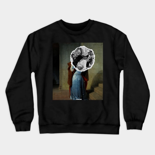 the kiss painting Crewneck Sweatshirt by zuzutr